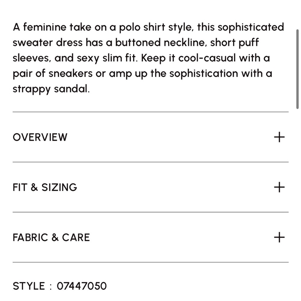 New York & Company Puff-Sleeve Polo Midi Sweater Dress - Picture 6 of 9